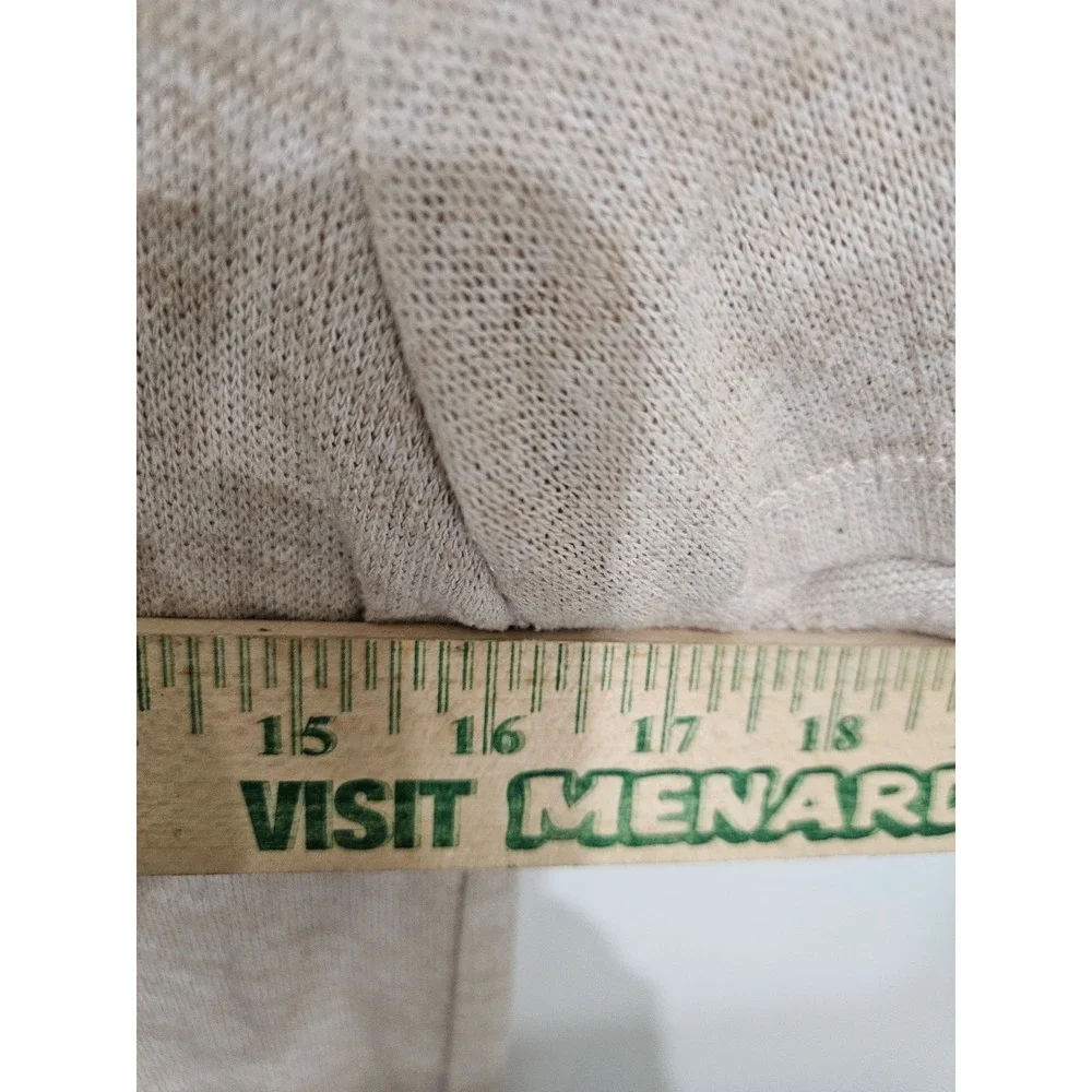 Lou &‎ Grey Oatmeal Beige Short Sleeve Knit Crewneck Top Small